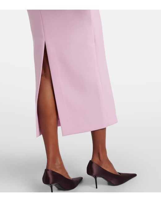 Roland Mouret Pink Crepe Midi Dress