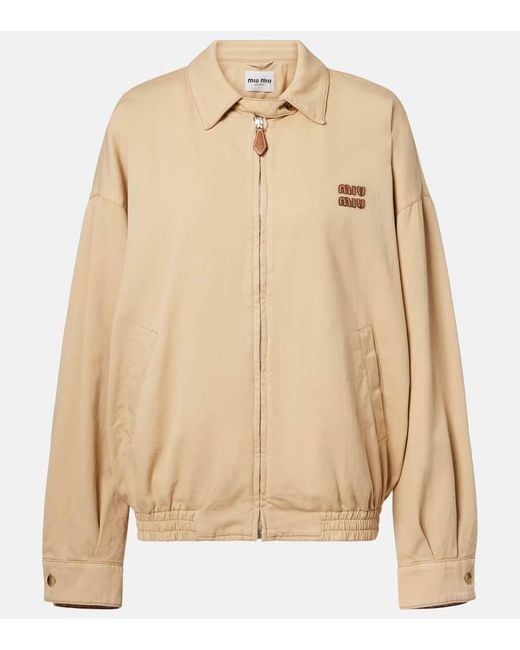 Miu Miu Natural Blouson Aus Denim