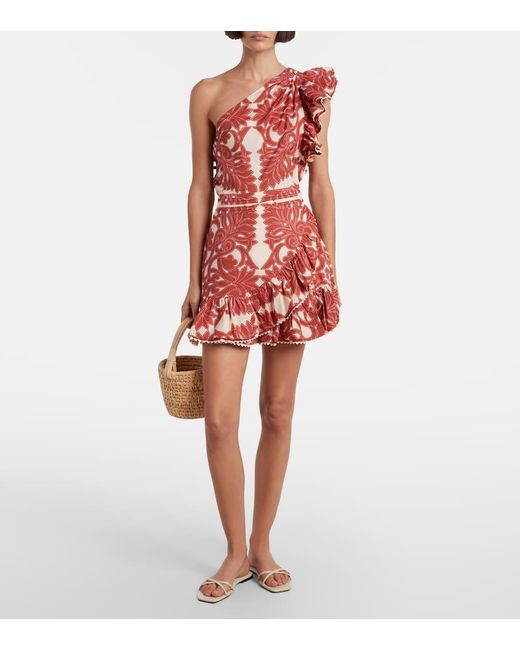 Poupette Red Minikleid Corinne Aus Baumwolle