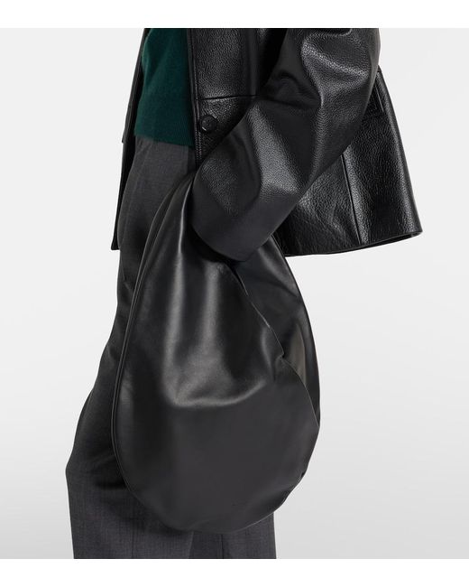 Aesther Ekme Black Ora Leather Shoulder Bag