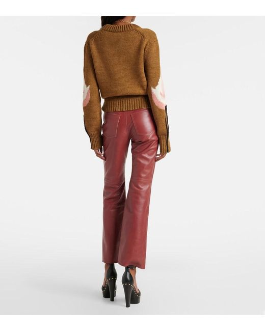 Chloé Leather Flared Pants