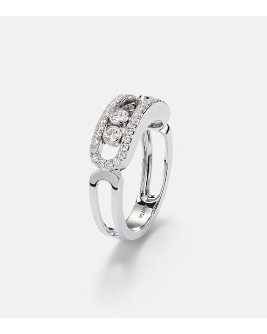 Messika White Move Classique 18Kt Ring With Diamonds
