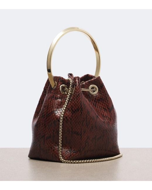 Secchiello Bon Bon Small di Jimmy Choo in Brown