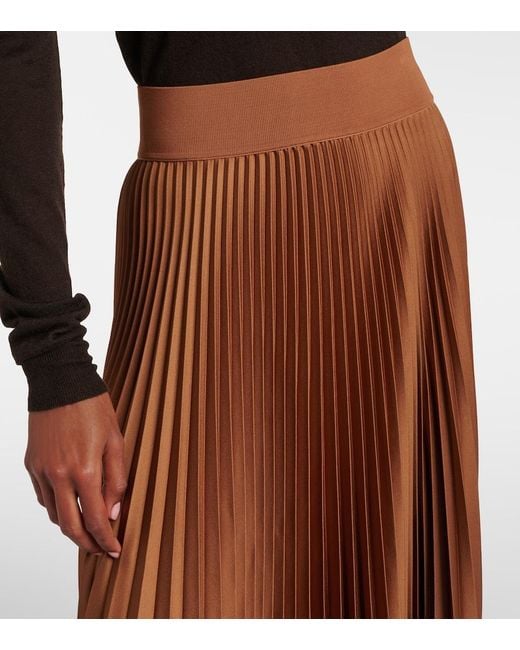 Joseph Brown Ade Plisse Asymmetric Crepe Midi Skirt