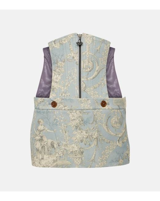 Vivienne Westwood Blue Minirock Foam Corset Aus Baumwolle