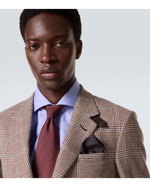 Corbata De Seda Estampada Dunhill de hombre de color Red