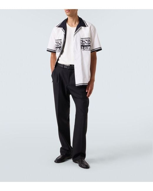 Dolce & Gabbana White Cotton Shirt With Pocket for men