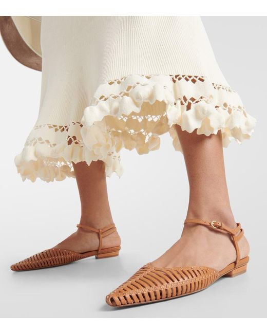 Ulla Johnson Brown Leather Ballet Flats