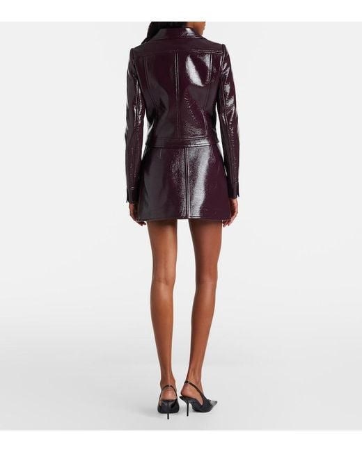 Courreges Purple Cotton-Blend Miniskirt