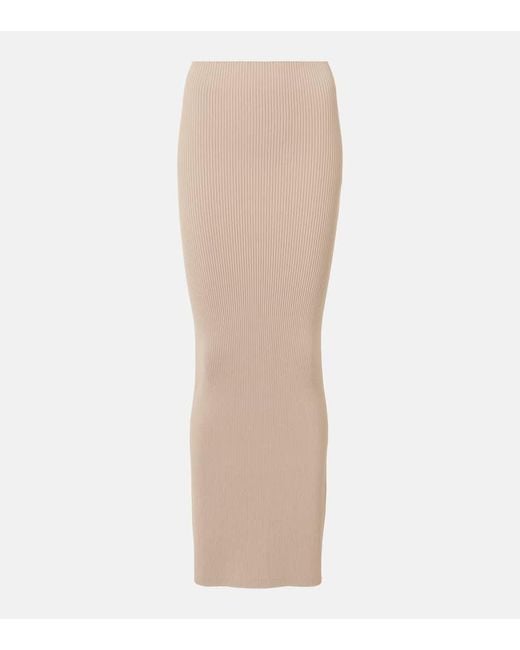 Max Mara White Aprile1234 High-Rise Crepe Maxi Skirt