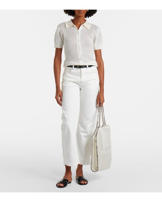 Stella McCartney White Falabella Medium Mesh Tote Bag