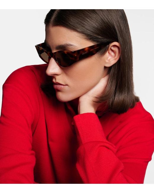 Loewe Brown Paula's Ibiza Flash Cat-Eye Sunglasses