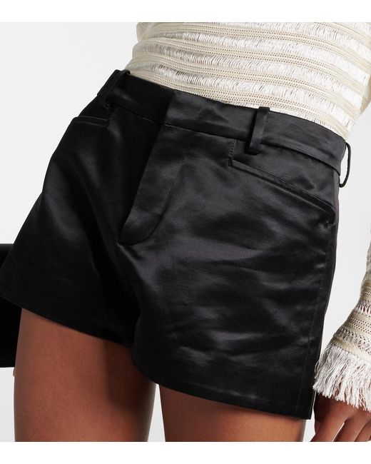 Tom Ford Black Cotton-Blend Shorts