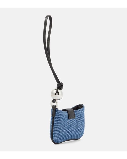 Jacquemus Blue Muenzetui Le Porte Bisou Aus Denim