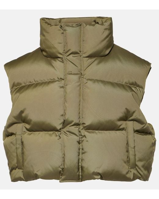 Wardrobe NYC Green Cropped Down Vest