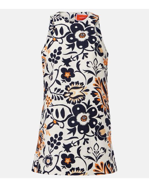 Vestido Midi Racer En Popelin De Algodon LaDoubleJ de color Blue