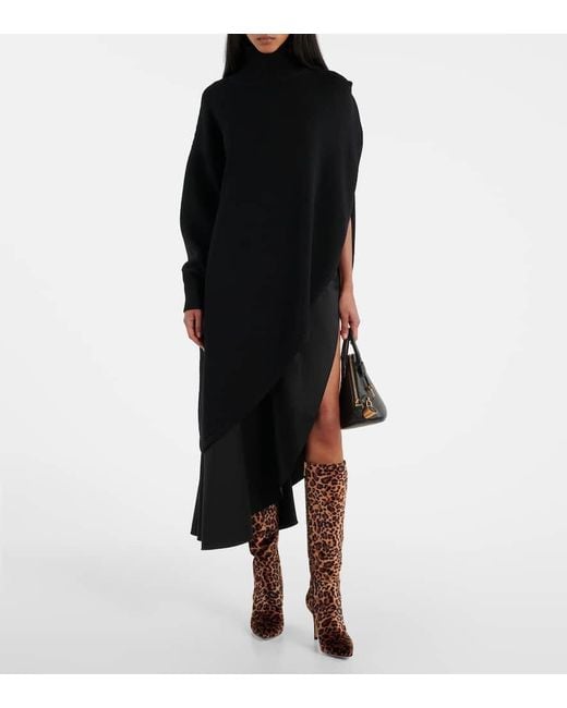 Gianvito Rossi Brown 85 Leopard-Print Velvet Knee-High Boots