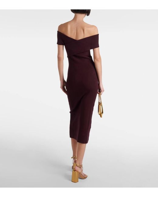 Abito Midi Marceau Con Scollo Bardot di Altuzarra in Purple