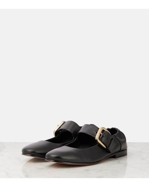 Bottega Veneta Black Astaire Mary Jane Ballerinas