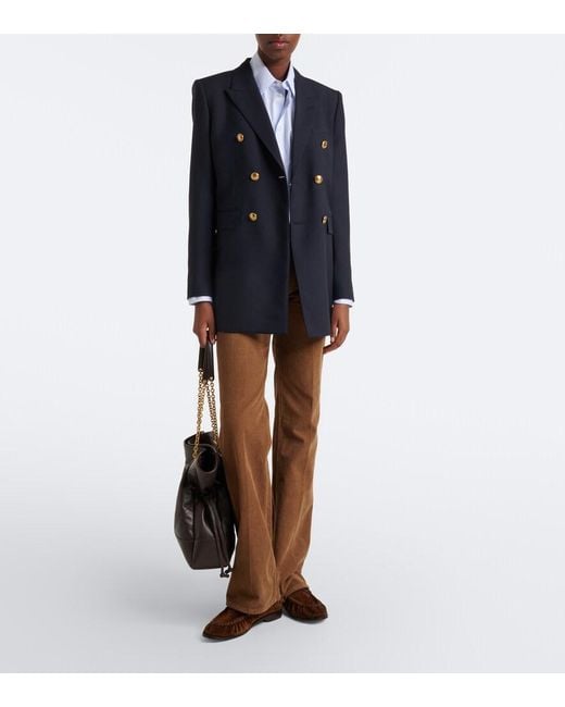 Saint Laurent Brown Cotton Corduroy Flared Pants