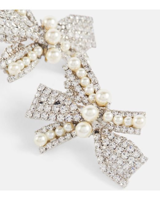 Jennifer Behr Metallic Simone Swarovski® Crystal And Faux Pearl Earrings