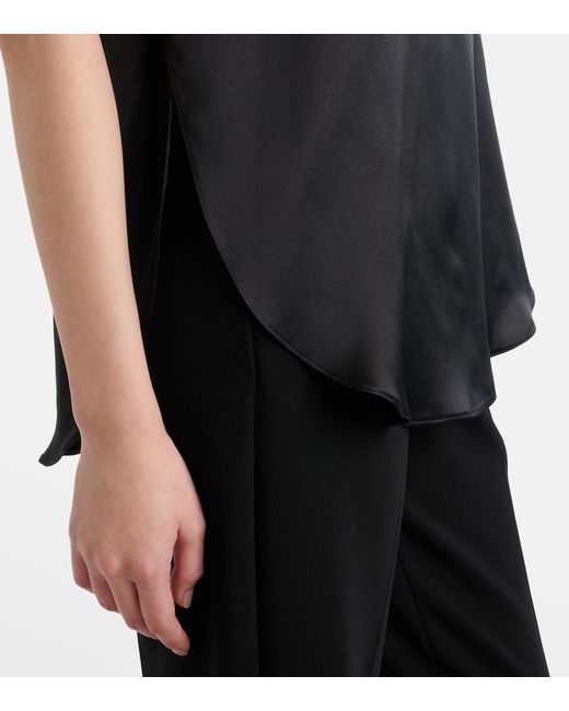 Max Mara Black Filly Silk Tank Top