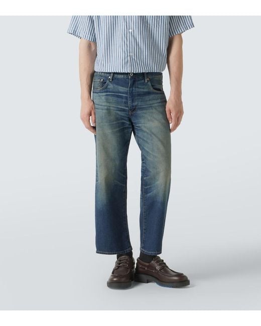 Junya Watanabe Blue Faded Straight Jeans for men