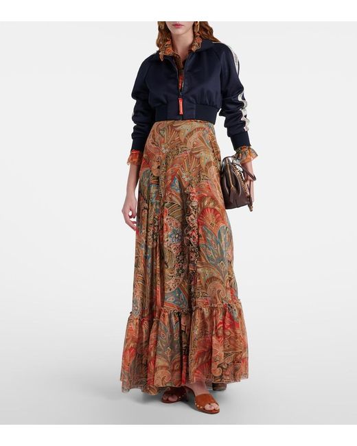 Etro Blue Cropped Track Jacket