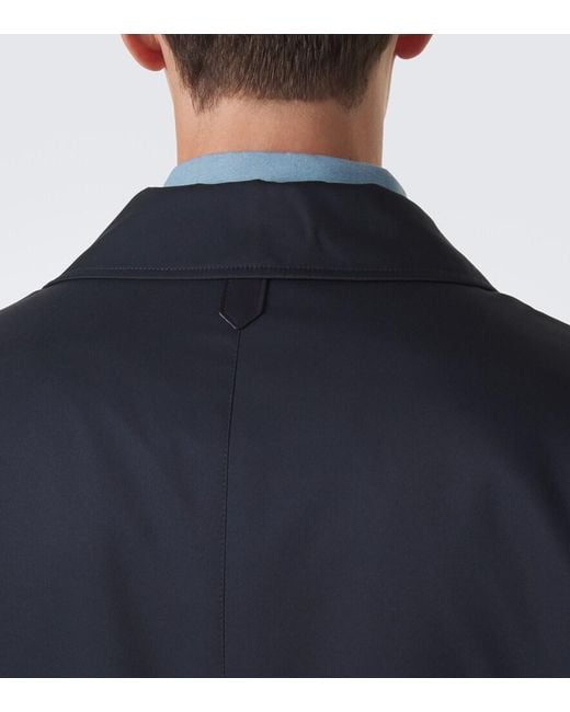 Canali Blue Technical Coat for men