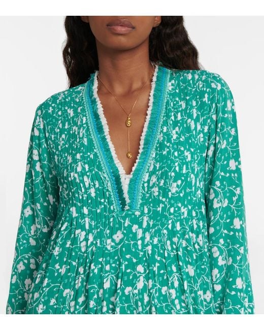 Poupette Blue Ola Floral Georgette Minidress