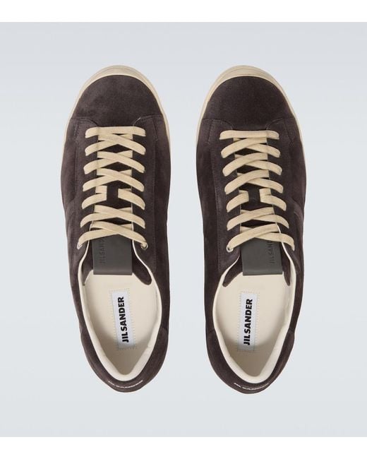 Jil Sander Brown Suede Sneakers for men