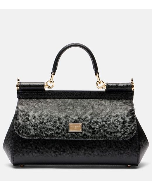Dolce & Gabbana Black Kleine Sicily Handtasche