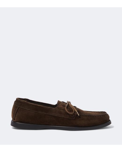 Saman Amel Brown City Moc Suede Boat Shoes for men