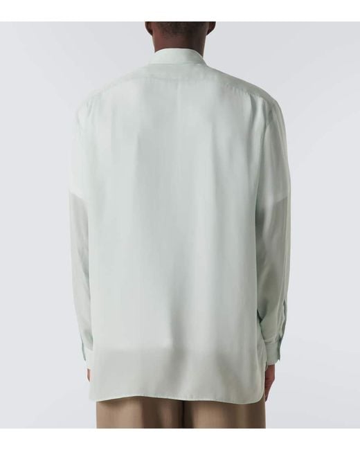 The Row White Bresson Cupro Shirt for men