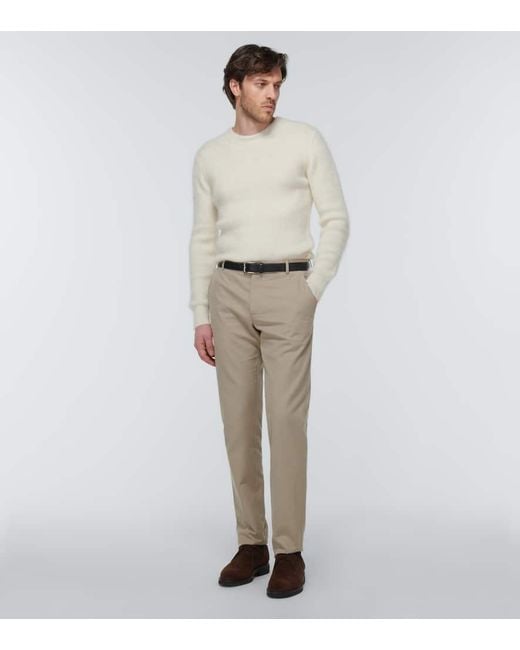 John Lobb Brown Haldon Derby Suede Shoes for men