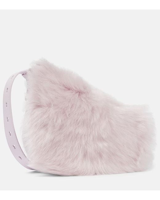Burberry Purple Knight Small Leather Crossbody Bag