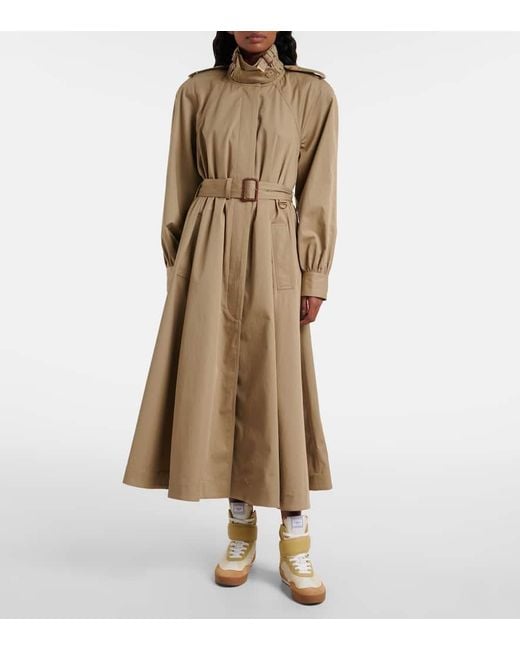 Chloé Natural Cotton Gabardine Trench Coat