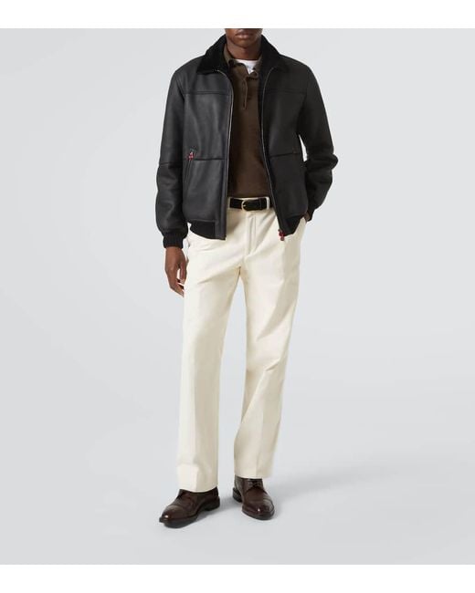 Bomber di Kiton in Black da Uomo