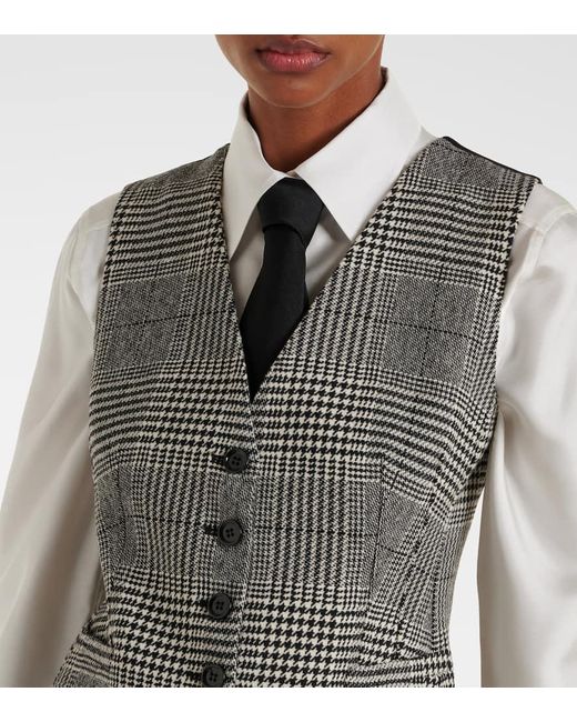 Dolce & Gabbana Gray Wool Blend Vest Gilet Weste
