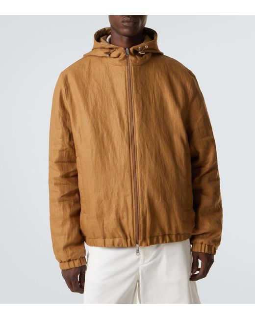 Moncler Brown Edit Linen Jacket for men
