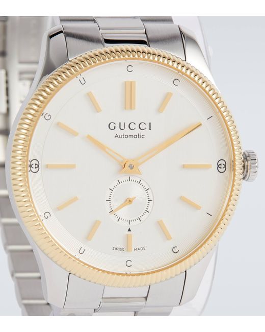 Montre en acier G-Timeless 40 mm Gucci pour homme en coloris White