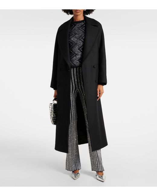 Missoni Black Zig Zag Metallic Knit Sweater