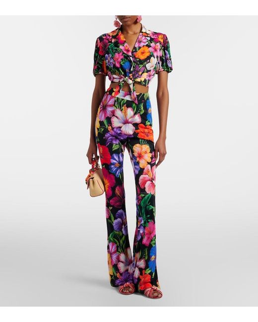 Dolce & Gabbana Floral Flared Pants