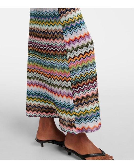 Pareo De Lame En Zigzag Missoni de color White