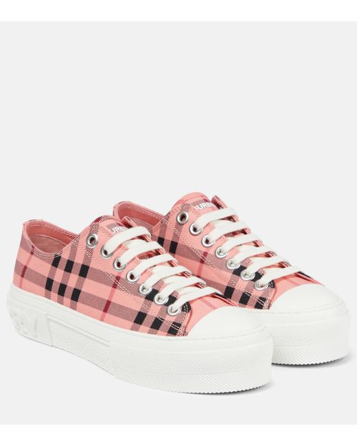 Burberry Multicolor Jack Check-print Leather Low-top Trainers