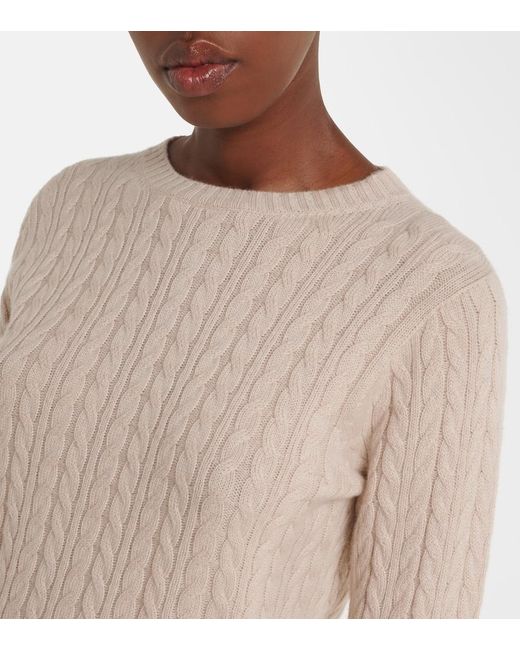 Agnona Natural Cable-Knit Cashmere Sweater