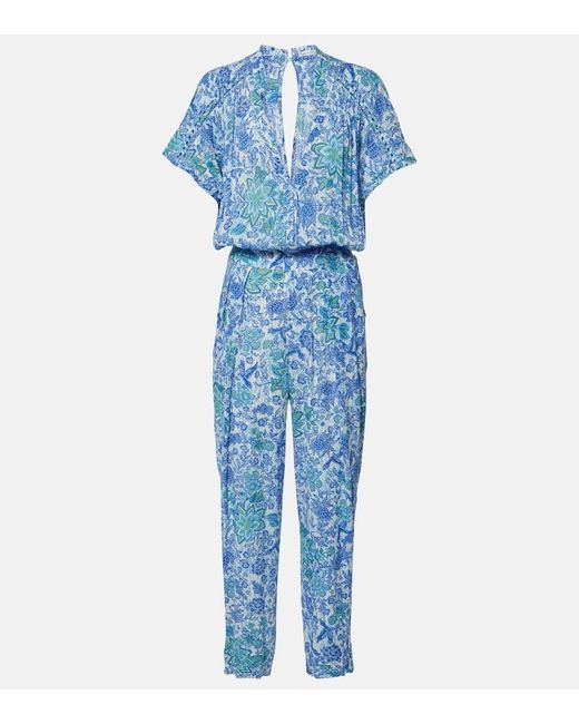 Poupette Blue Printed Jumpsuit