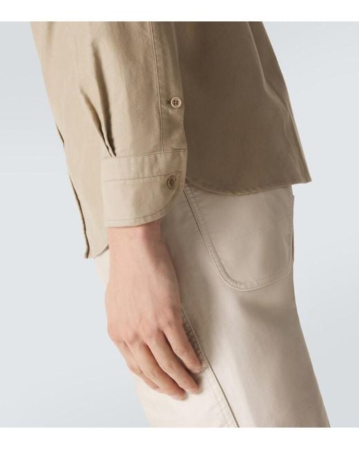 Tom Ford Natural Cotton Moleskin Shirt for men