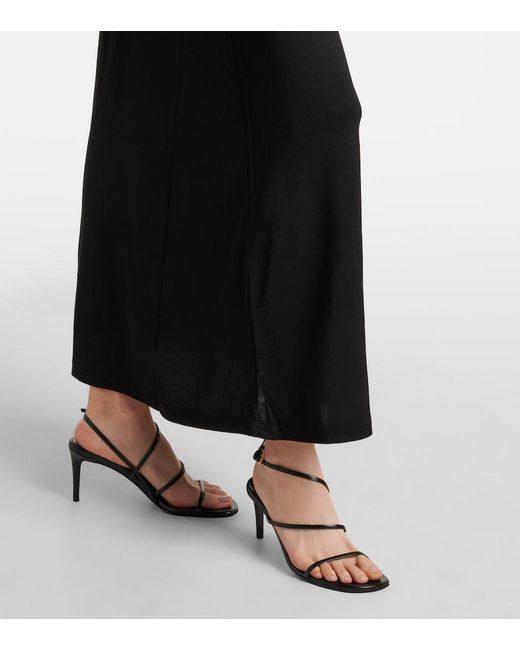 AYA MUSE Black Freya Draped Maxi Skirt