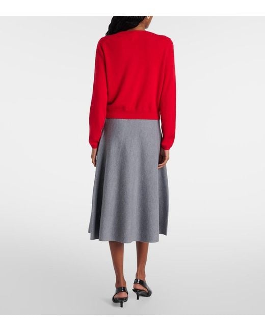 Jardin Des Orangers Red Cashmere Cardigan